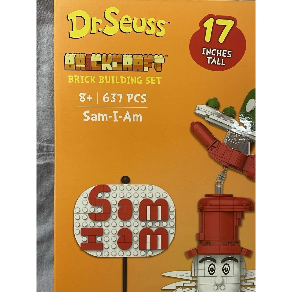 NEW Dr. Seuss Sam I Am - Green Eggs & Ham - Brickcraft - 637 Piece Building Set